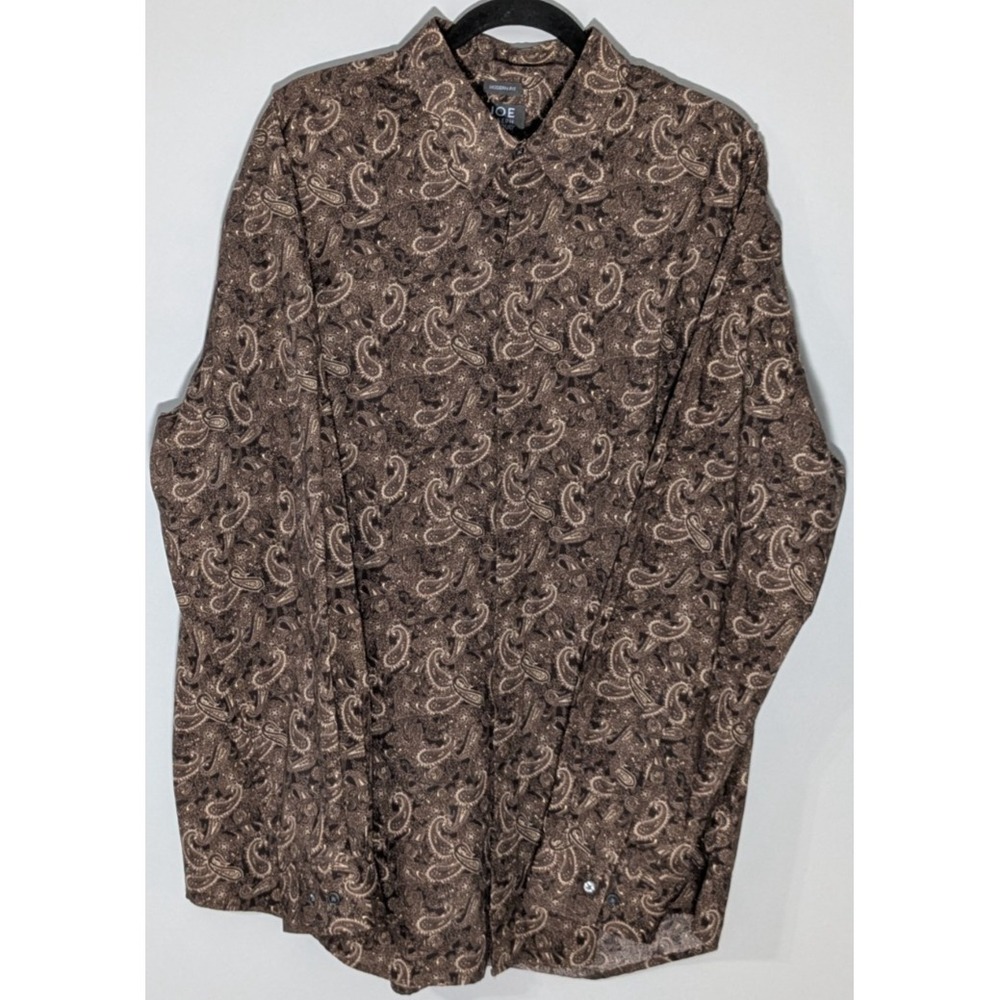 Joe by Joseph Abboud Modern Fit Paisley Shirt Men's XXL Cotton Button Up